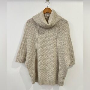 Joan Vass Wool Mohair Sweater Medium Cozy Cottagecore Cowl Neck Pullover